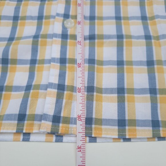 J.Crew Slim Untucked Flex Washed Shirt Mens Size XL Blue Yellow NWT Casual - Picture 6 of 7